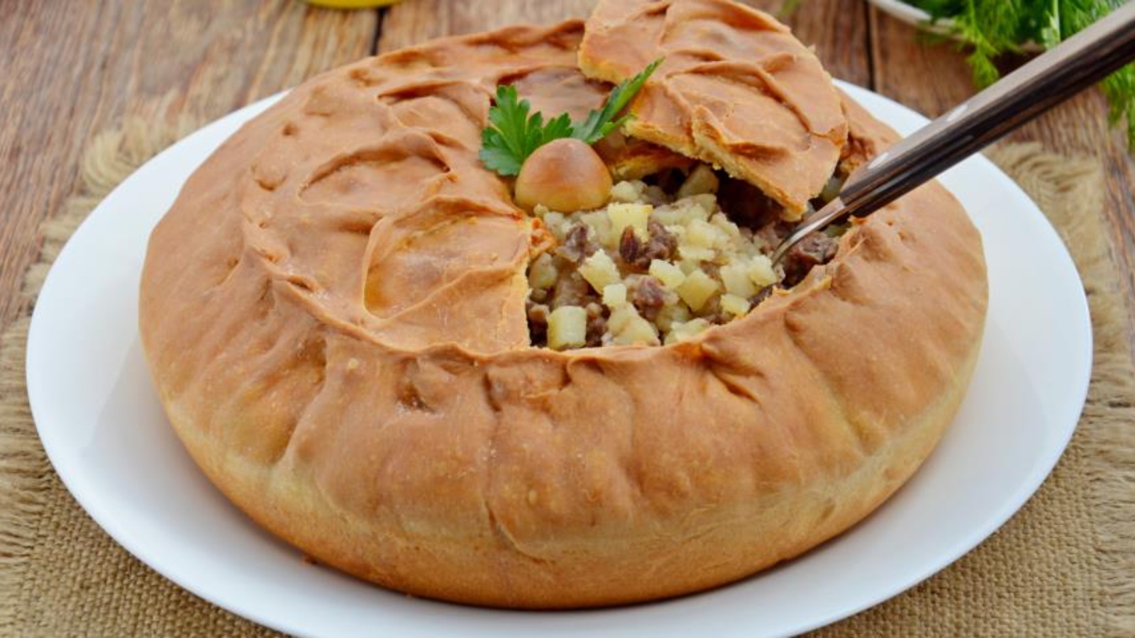 Пирог с бараниной и картошкой в духовке рецепт с фото пошаговый